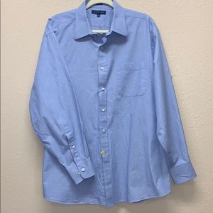 Tommy Hilfiger Mens Blue Button up Shirt 17 1/2